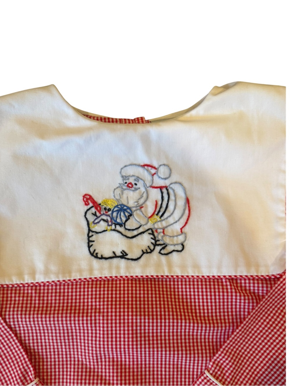 Cecil and Lou - Christmas Santa Embroidered Gingham Shirt - Picture 4 of 7